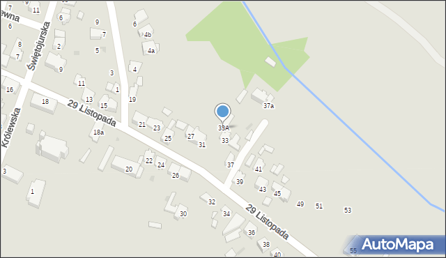 Tomaszów Lubelski, 29 Listopada, 33A, mapa Tomaszów Lubelski