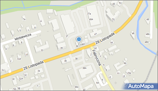 Ustrzyki Dolne, 29 Listopada, 41, mapa Ustrzyki Dolne