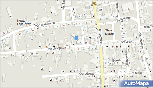 Wolbrom, 29 Listopada, 14, mapa Wolbrom