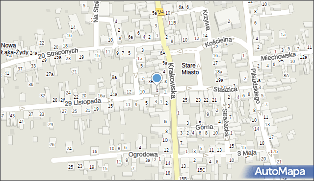 Wolbrom, 29 Listopada, 4, mapa Wolbrom