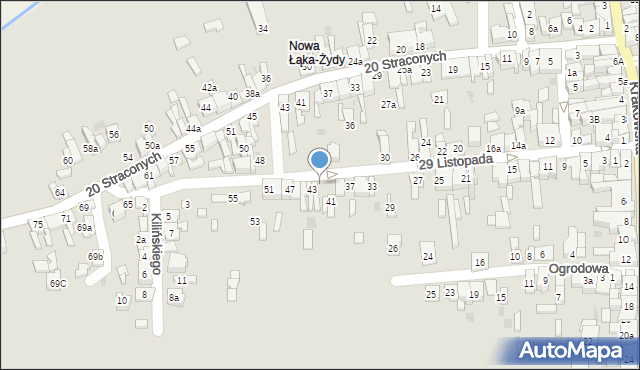 Wolbrom, 29 Listopada, 43A, mapa Wolbrom