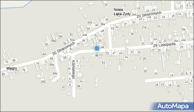 Wolbrom, 29 Listopada, 55, mapa Wolbrom