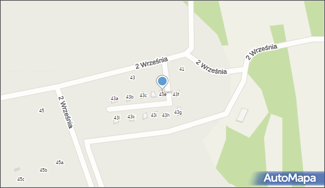 Chmielów, 2 Września, 43e, mapa Chmielów