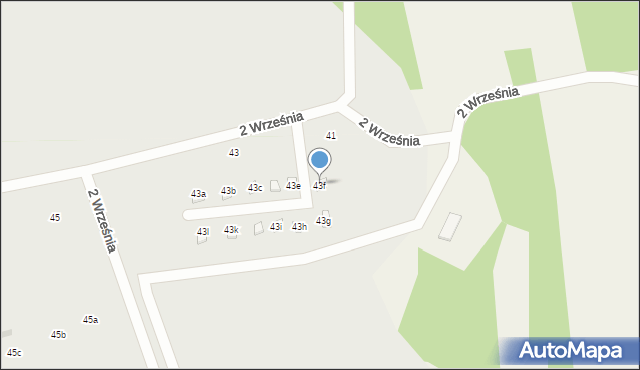 Chmielów, 2 Września, 43f, mapa Chmielów