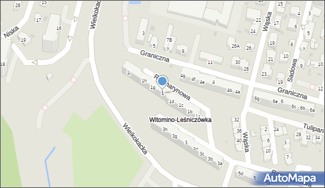 Gdynia, 2 Morskiego Pułku Strzelców, 1, mapa Gdyni