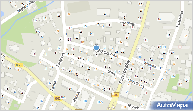 Tarnogród, 30 Czerwca, 5, mapa Tarnogród