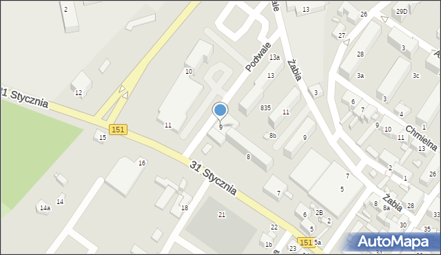 Barlinek, 31 Stycznia, 9, mapa Barlinek