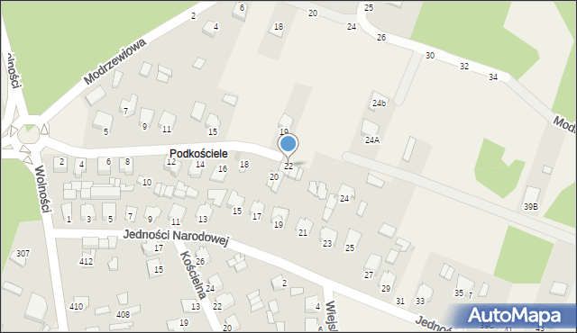 Pysznica, 35-lecia, 22, mapa Pysznica