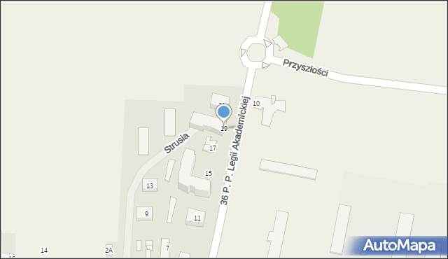 Parzniew, 36 Pułku Piechoty Legii Akademickiej, 19, mapa Parzniew