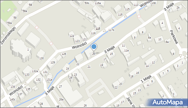 Bielawa, 3 Maja, 20, mapa Bielawa