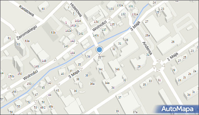 Bielawa, 3 Maja, 33, mapa Bielawa