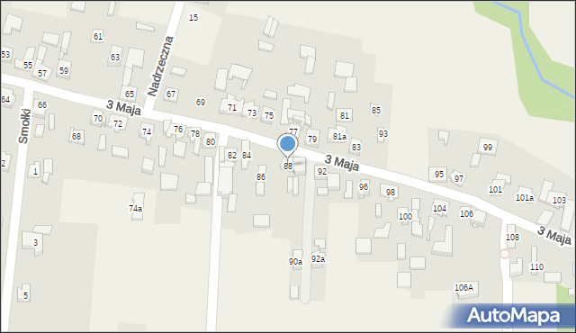 Boronów, 3 Maja, 88, mapa Boronów