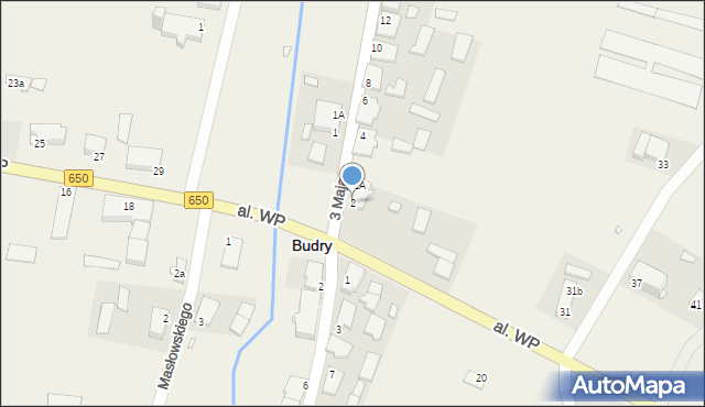 Budry, 3 Maja, 2, mapa Budry