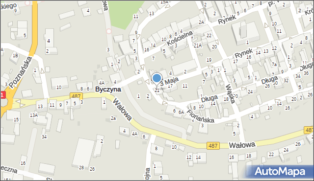 Byczyna, 3 Maja, 21, mapa Byczyna