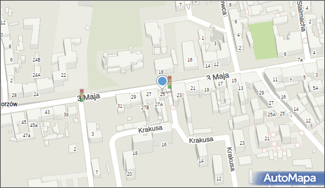 Chorzów, 3 Maja, 25, mapa Chorzów