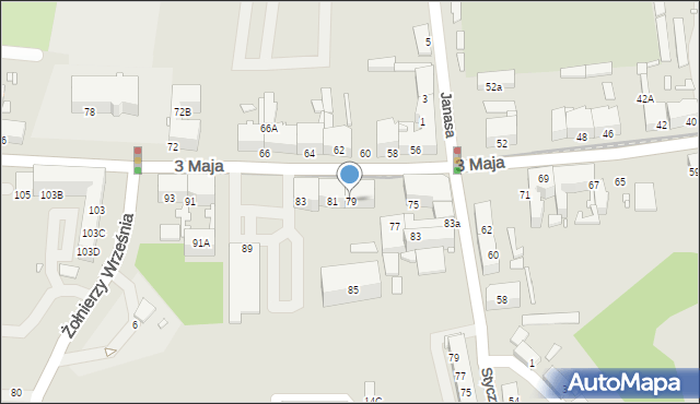 Chorzów, 3 Maja, 79, mapa Chorzów