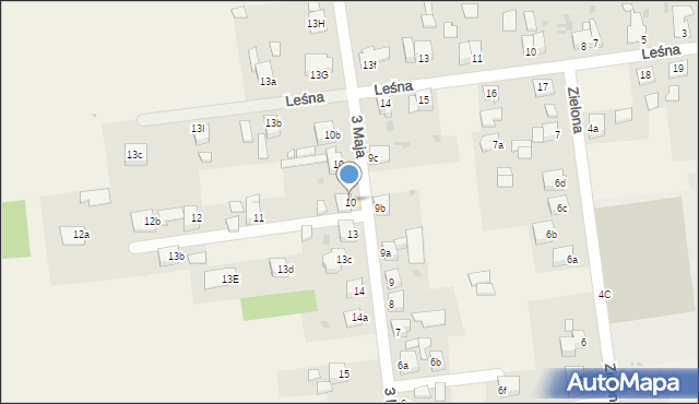 Czekanów, 3 Maja, 10, mapa Czekanów