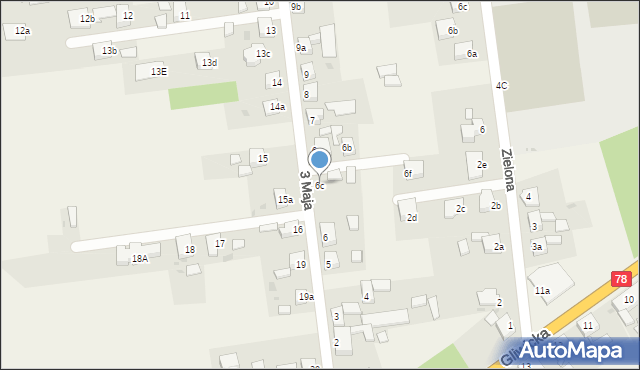 Czekanów, 3 Maja, 6c, mapa Czekanów
