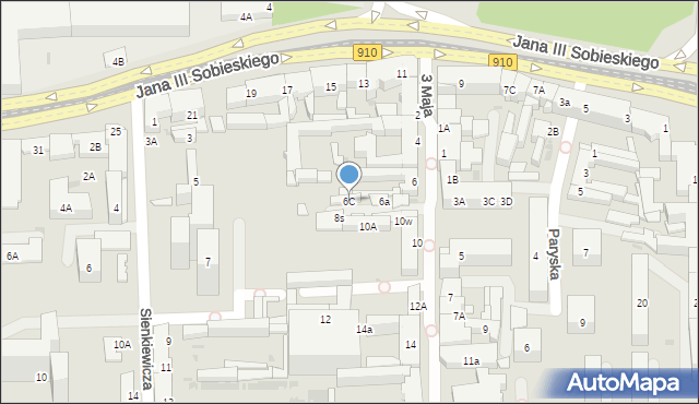 Dąbrowa Górnicza, 3 Maja, 6C, mapa Dąbrowa Górnicza