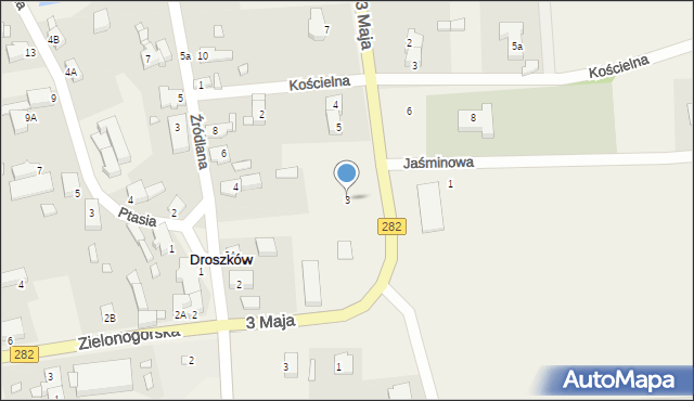 Droszków, 3 Maja, 3, mapa Droszków