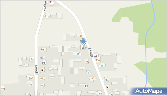 Gocław, 3 Maja, 103, mapa Gocław
