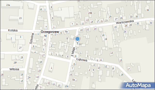 Grzegorzew, 3 Maja, 5, mapa Grzegorzew