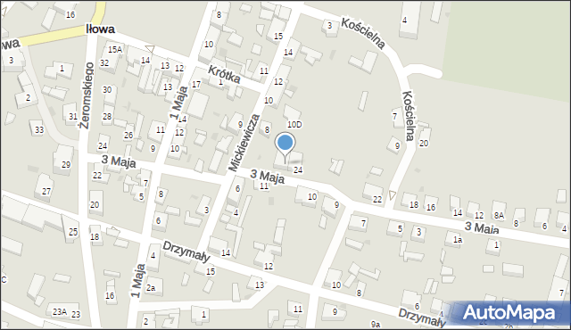 Iłowa, 3 Maja, 26, mapa Iłowa