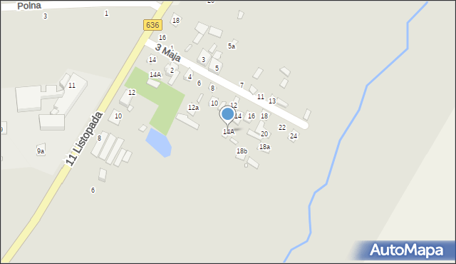 Jadów, 3 Maja, 14A, mapa Jadów