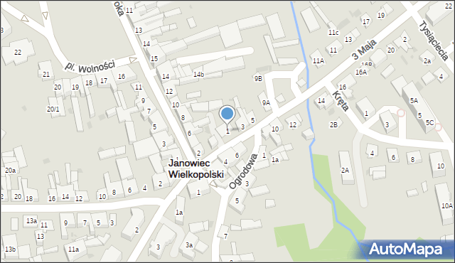 Janowiec Wielkopolski, 3 Maja, 1, mapa Janowiec Wielkopolski