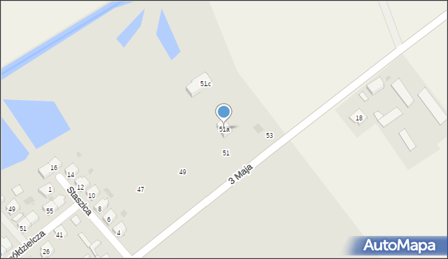 Janowiec Wielkopolski, 3 Maja, 51a, mapa Janowiec Wielkopolski