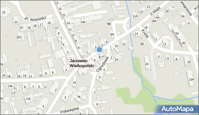 Janowiec Wielkopolski, 3 Maja, 6, mapa Janowiec Wielkopolski