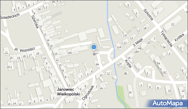 Janowiec Wielkopolski, 3 Maja, 9B, mapa Janowiec Wielkopolski