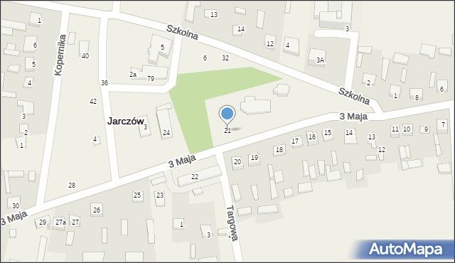 Jarczów, 3 Maja, 21, mapa Jarczów