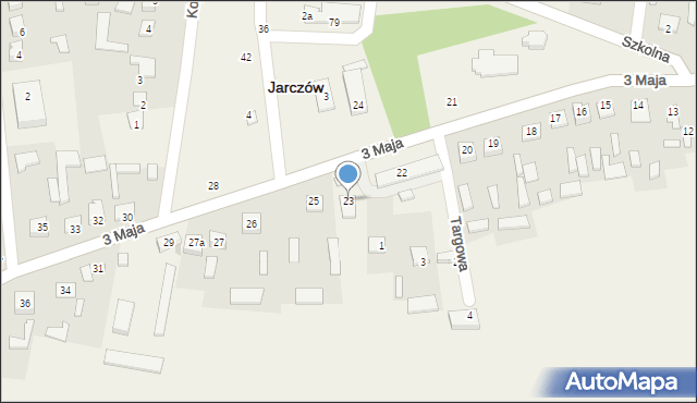 Jarczów, 3 Maja, 23, mapa Jarczów