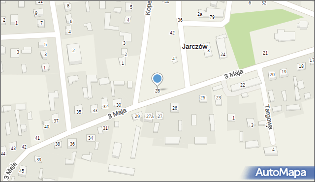 Jarczów, 3 Maja, 28, mapa Jarczów