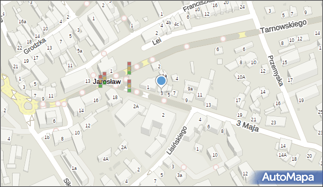 Jarosław, 3 Maja, 3, mapa Jarosławia