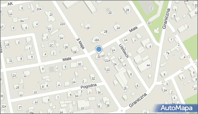 Józefów, 3 Maja, 21, mapa Józefów