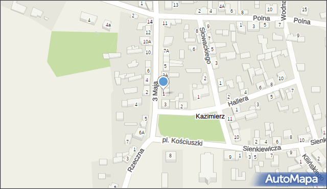 Kazimierz, 3 Maja, 1, mapa Kazimierz