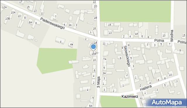 Kazimierz, 3 Maja, 10A, mapa Kazimierz