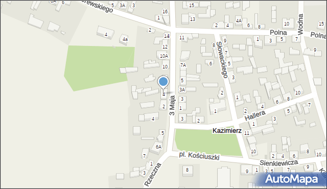 Kazimierz, 3 Maja, 4, mapa Kazimierz