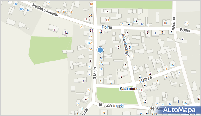 Kazimierz, 3 Maja, 5, mapa Kazimierz