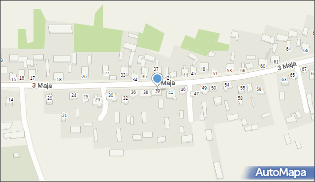 Komarów-Osada, 3 Maja, 39, mapa Komarów-Osada