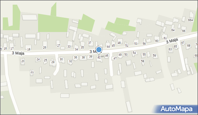 Komarów-Osada, 3 Maja, 41, mapa Komarów-Osada