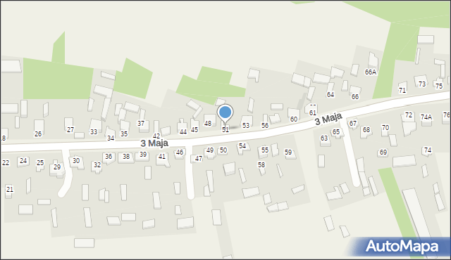 Komarów-Osada, 3 Maja, 51, mapa Komarów-Osada