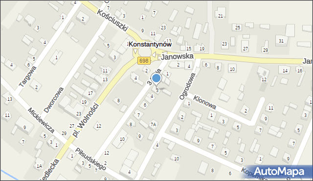 Konstantynów, 3 Maja, 3, mapa Konstantynów