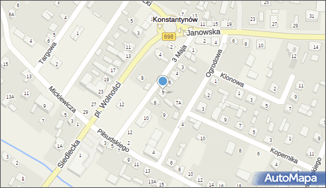 Konstantynów, 3 Maja, 7, mapa Konstantynów