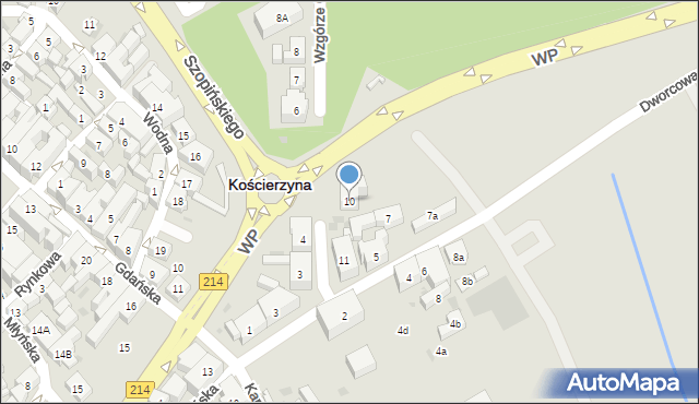 Kościerzyna, 3 Maja, 10, mapa Kościerzyna