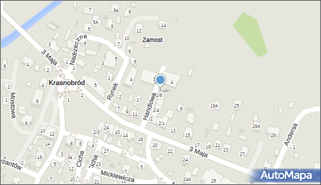 Krasnobród, 3 Maja, 2/7, mapa Krasnobród