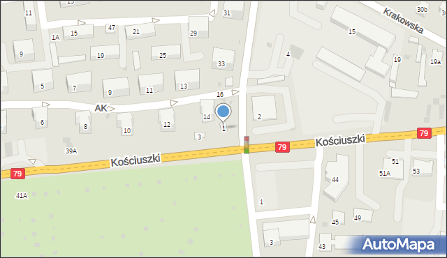 Krzeszowice, 3 Maja, 1, mapa Krzeszowice