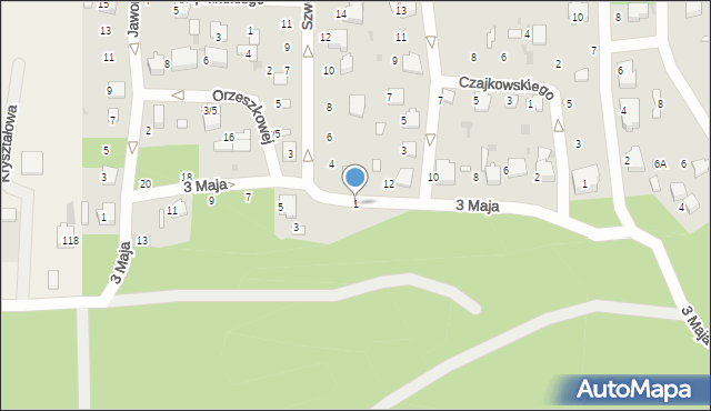 Łask, 3 Maja, 1, mapa Łask